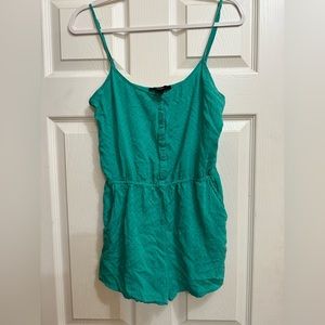 Teal Polka Dot Forever 21 Romper Medium